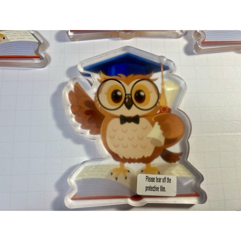 Graduation Owl Centerpiece Acrylic Table Decoration 4.5" Party Decor lot - Picture 5 of 7